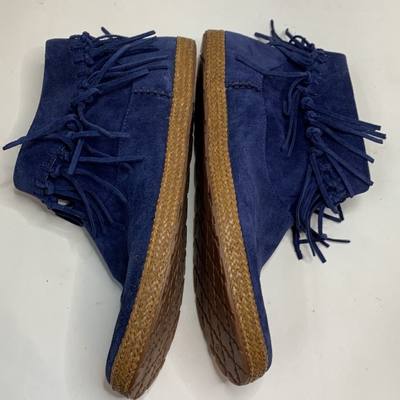 UGG Blue Fringe Ankle Boots - Picture 5 of 13